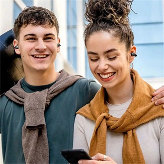 BASEUS BASS 15 CLIP OWS bluetooth fülhallgató SZTEREO (v5.4, TWS, zajszűrő, fülre akasztható + töltőtok) FEKETE