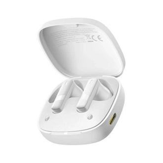 BASEUS BOWIE E20 bluetooth fülhallgató SZTEREO (v5.3, TWS, mikrofon, zajszűrő, IPX5 + töltőtok) FEHÉR