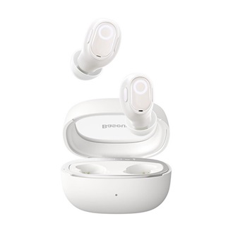 BASEUS BOWIE WM02+ bluetooth fülhallgató SZTEREO (v5.3, TWS, extra mini + töltőtok) FEHÉR