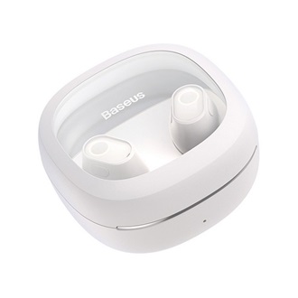 BASEUS BOWIE WM02+ bluetooth fülhallgató SZTEREO (v5.3, TWS, extra mini + töltőtok) FEHÉR