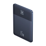 BASEUS Blade2 powerbank 2 Type-C aljzat (12000mAh, 65W, PD gyorstöltő, LED kijelző + Type-C kábel) SÖTÉTKÉK
