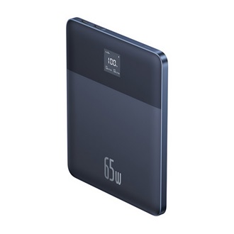BASEUS Blade2 powerbank 2 Type-C aljzat (12000mAh, 65W, PD gyorstöltő, LED kijelző + Type-C kábel) SÖTÉTKÉK