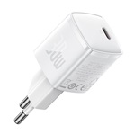 BASEUS CUBE PRO hálózati töltő Type-C aljzat (30W, GaN5, PD gyorstöltő) FEHÉR