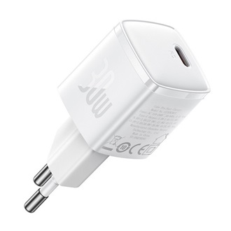 BASEUS CUBE PRO hálózati töltő Type-C aljzat (30W, GaN5, PD gyorstöltő) FEHÉR