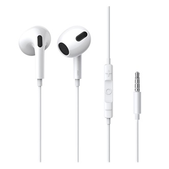 BASEUS ENCOK H17 fülhallgató SZTEREO 3.5mm jack, hangerőszabályzó, FEHÉR