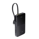 BASEUS ENERFILL FC51 BIPOW 2 vésztöltő Type-C+USB aljzat 10000mAh, LED + fix Type-C kábel, FEKETE