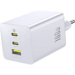 BASEUS ENERFILL FE11 hálózati töltő USB+2 Type-C aljzat 100W, PD gyorstöltő 3.0, FEHÉR