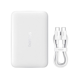 BASEUS ENERFILL FM11 ULTRA-MINI vésztöltő Type-C aljzat 10000mAh, MagSafe + Type-C kábel, FEHÉR