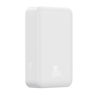 BASEUS ENERFILL FM41 ULTRA-MINI powerbank Type-C aljzat (20000mAh, 20W, PD gyorstöltő, mágneses + Type-C kábel) FEHÉR
