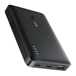 BASEUS ENERFILL FP21 vésztöltő 2 Type-C+USB aljzat 10000mAh, LED jelzés, FEKETE
