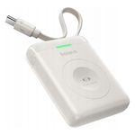 BASEUS ENERFILL FW11 powerbank (1640mAh, 5W, gyorstöltő, Apple Watch töltő, LED jelzés + fix Type-C kábel) FEHÉR