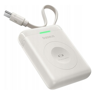 BASEUS ENERFILL FW11 powerbank (1640mAh, 5W, gyorstöltő, Apple Watch töltő, LED jelzés + fix Type-C kábel) FEHÉR