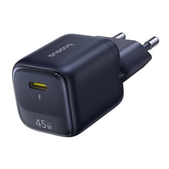 BASEUS EnerFill FN22 hálózati elosztó Type-C aljzat (45W, GaN, PD gyorstöltő 3.0) FEKETE