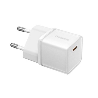 BASEUS GaN5S hálózati töltő Type-C aljzat 20W, GaN5S, FEHÉR