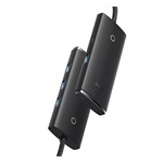 BASEUS LITE USB HUB 4in1 4 USB aljzat 3.0, 100cm, FEKETE
