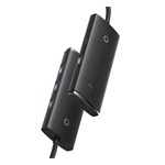 BASEUS LITE USB HUB 4in1 4 USB aljzat 3.0, 200cm, FEKETE