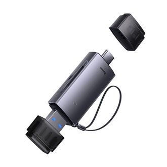 BASEUS LITE kártyaolvasó (Type-C/USB - SD/ MicroSD) SÖTÉTSZÜRKE