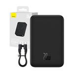 BASEUS MAGNETIC MINI vésztöltő Type-C aljzat 20000mAh, MagSafe + Type-C kábel, FEKETE