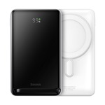 BASEUS MAGNETIC vésztöltő Type-C aljzat 10000mAh, MagSafe, FEHÉR