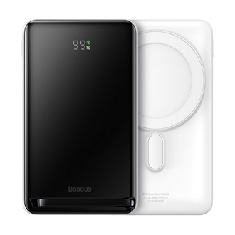 BASEUS MAGNETIC vésztöltő Type-C aljzat 10000mAh, MagSafe, FEHÉR