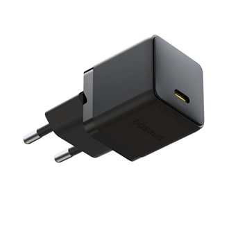 BASEUS PALM hálózati töltő Type-C aljzat 20W, PD gyorstöltő 3.0, FEKETE