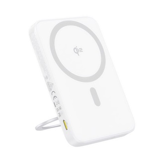 BASEUS PICOGO QI2 vésztöltő Type-C aljzat 5000mAh, kitámasztó, FEHÉR