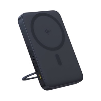 BASEUS PICOGO QI2 vésztöltő Type-C aljzat 5000mAh, kitámasztó, FEKETE