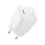 BASEUS PICOGO hálózati töltő Type-C aljzat 45W, PD gyorstöltő, FEHÉR