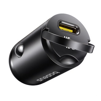 BASEUS PrimeTrip VP2 autós töltő Type-C aljzat (45W, PD gyorstöltő 3.0 + Type-C kábel) FEKETE