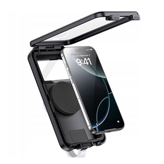 BASEUS RAINSHIELD kerékpáros telefontartó kormányra rögzíthető, 6.9" méret, FEKETE