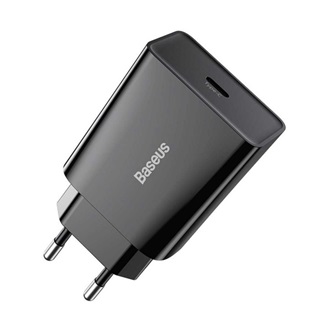 BASEUS SPEED MINI hálózati töltő Type-C aljzat 20W, PD gyorstöltő, FEKETE