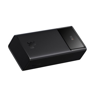 BASEUS STAR-LORD vésztöltő 2 USB+microUSB+Type-C aljzat 30000mAh, LED kijelző, FEKETE