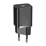 BASEUS SUPER SI 1C hálózati töltő Type-C aljzat 30W, PD gyorstöltő, FEKETE