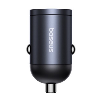 BASEUS Tiny Star Mini autós töltő 2 USB aljzat (30W, PD gyorstöltő) FEKETE