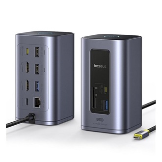 Baseus Nomos NU1 Air Win 12-in-1 Docking Station 12-port 100W USB-C dokkoló szürke