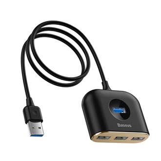 BASEUS USB HUB passzív, 100cm kábel, FEKETE