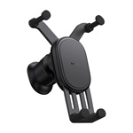 Baseus 15W telefon vezeték nélküli töltő adapter / autós tartó fekete