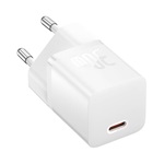 BASEUS hálózati töltő Type-C aljzat 30W, PD gyorstöltő, FEHÉR