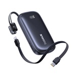 BASEUS vésztöltő Type-C+lightning+USB aljzat 10000mAh, LED kijelző + Type-C kábel, FEKETE