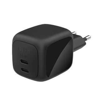 BELKIN BOOSTCHARGE PRO hálózati töltő 2 Type-C aljzat 67W, PD gyorstöltő, FEKETE