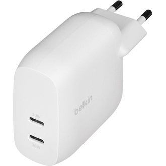BELKIN BOOSTCHARGE PRO hálózati töltő 2 Type-C aljzat 60W, PD gyorstöltő, FEHÉR