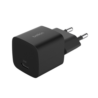 BELKIN BOOSTCHARGE hálózati töltő Type-C aljzat (25W, PD gyorstöltő 3.1) FEKETE