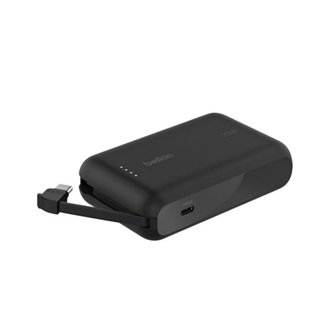 BELKIN BOOSTCHARGE vésztöltő Type-C aljzat 10000mAh, LED jelzés + fix Type-C kábel, FEKETE