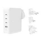 BELKIN BOOST CHARGE PRO utazó töltő USB+3 Type-C aljzat 140W, US, FEHÉR
