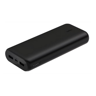 BELKIN BOOST CHARGE vésztöltő 2 USB+Type-C aljzat 20000mAh, gyorstöltő + Type-C kábel, FEKETE