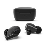 BELKIN SOUNDFORM RISE Bluetooth fülhallgató SZTEREO v5.0, IPX5 vízálló + töltőtok, FEKETE