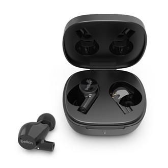BELKIN SOUNDFORM RISE Bluetooth fülhallgató SZTEREO v5.0, IPX5 vízálló + töltőtok, FEKETE