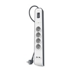 Belkin 4db villásdugó CEE 7/3 (EU) elosztó 2m fehér-szürke