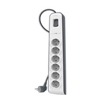 Belkin 6db villásdugó CEE 7/3 (EU) elosztó 2m fehér-szürke