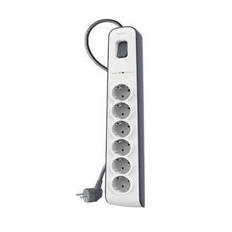 Belkin 6db villásdugó CEE 7/3 (EU) elosztó 2m fehér-szürke
